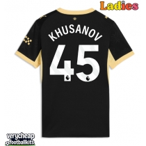 Manchester City Abdukodir Khusanov #45 Replica Away Shirt Ladies 2026-27 Short Sleeve